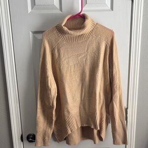 Double Zero Tan Cowl Neck Sweater
